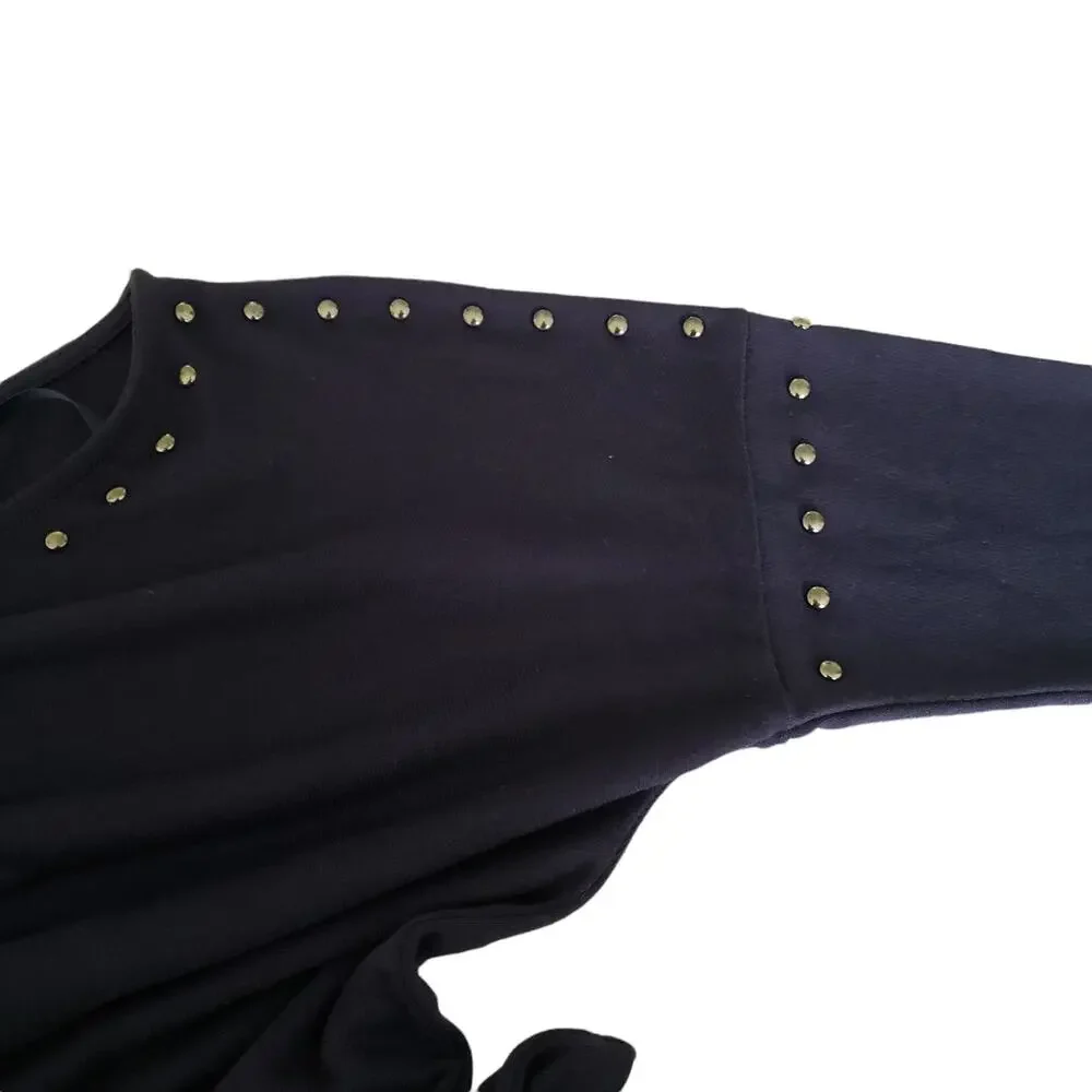 INC International Concepts Layered Look Studded   XS Blue Faux-Layer Top NWT - Picture 11 of 13